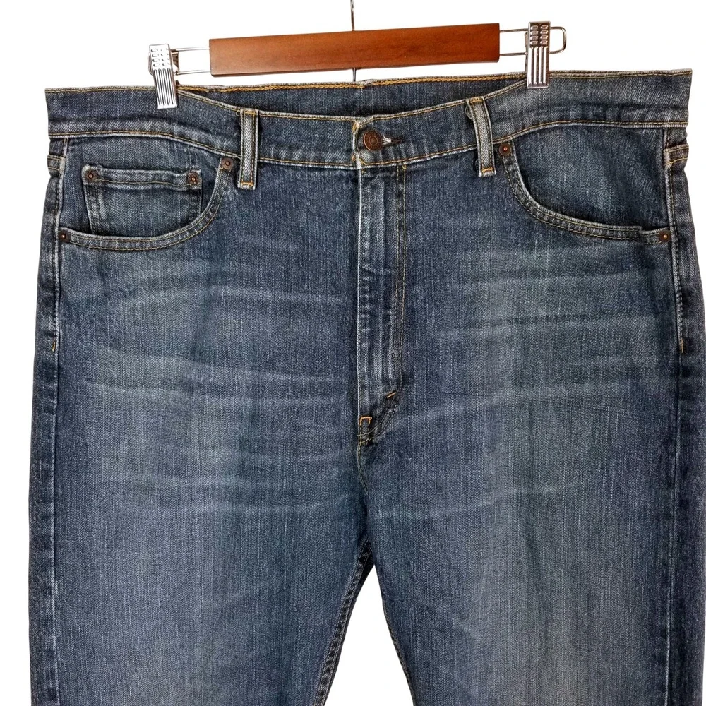 Levi's 505 Regular Fit Jeans Mens 42X32‎ Blue Denim Classic Relaxed Casual Jeans